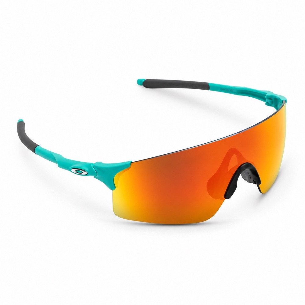 Oakley EVZero Path Sunglasses Celeste Frame Prizm Ruby Iridium Lens Rimless